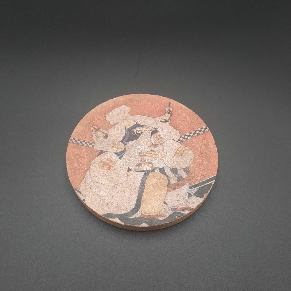 Thirstystone Cork Coaster with Chef Design and Wine Bottle Motif